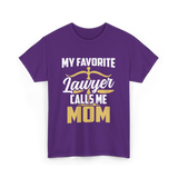 My Favorite Lawyer Mom Law T-Shirt - Purple