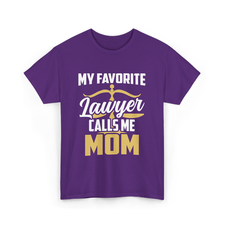 My Favorite Lawyer Mom Law T-Shirt - Purple