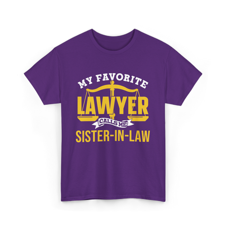 My Favorite Lawyer Sister-In-Law T-Shirt - Purple