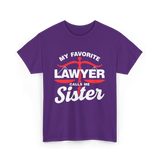 My Favorite Lawyer Sister Lawyer T-Shirt - Purple