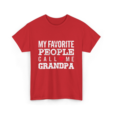 My Favorite People Grandpa T-Shirt - Red