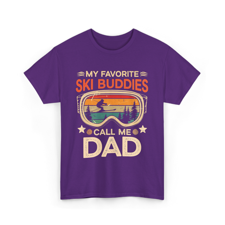 My Favorite Ski Buddies Dad T-Shirt - Purple