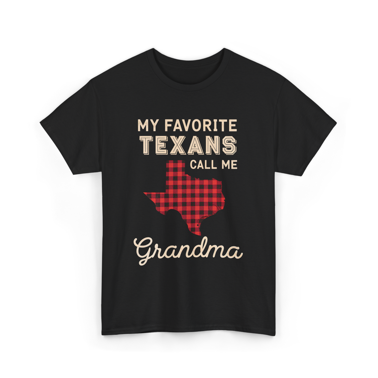 My Favorite Texans Grandma Gift T-Shirt - Black