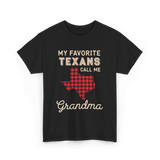 My Favorite Texans Grandma Gift T-Shirt - Black