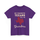 My Favorite Texans Grandma Gift T-Shirt - Purple