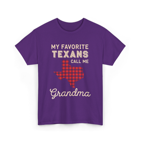 My Favorite Texans Grandma Gift T-Shirt - Purple