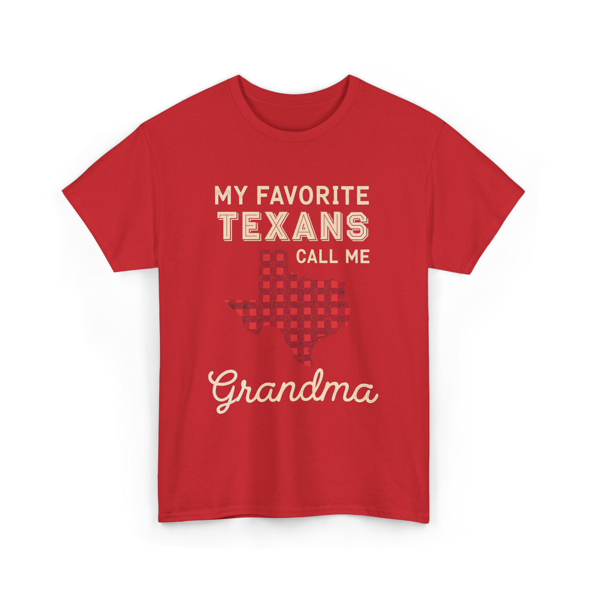 My Favorite Texans Grandma Gift T-Shirt - Red