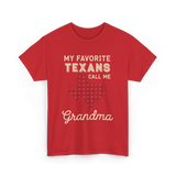 My Favorite Texans Grandma Gift T-Shirt - Red