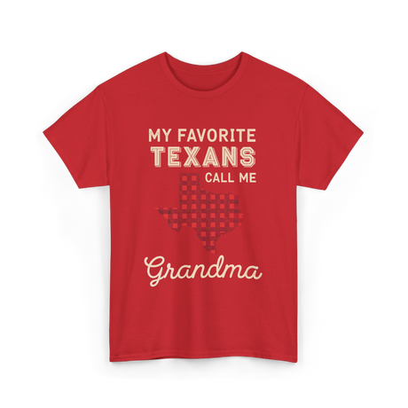 My Favorite Texans Grandma Gift T-Shirt - Red