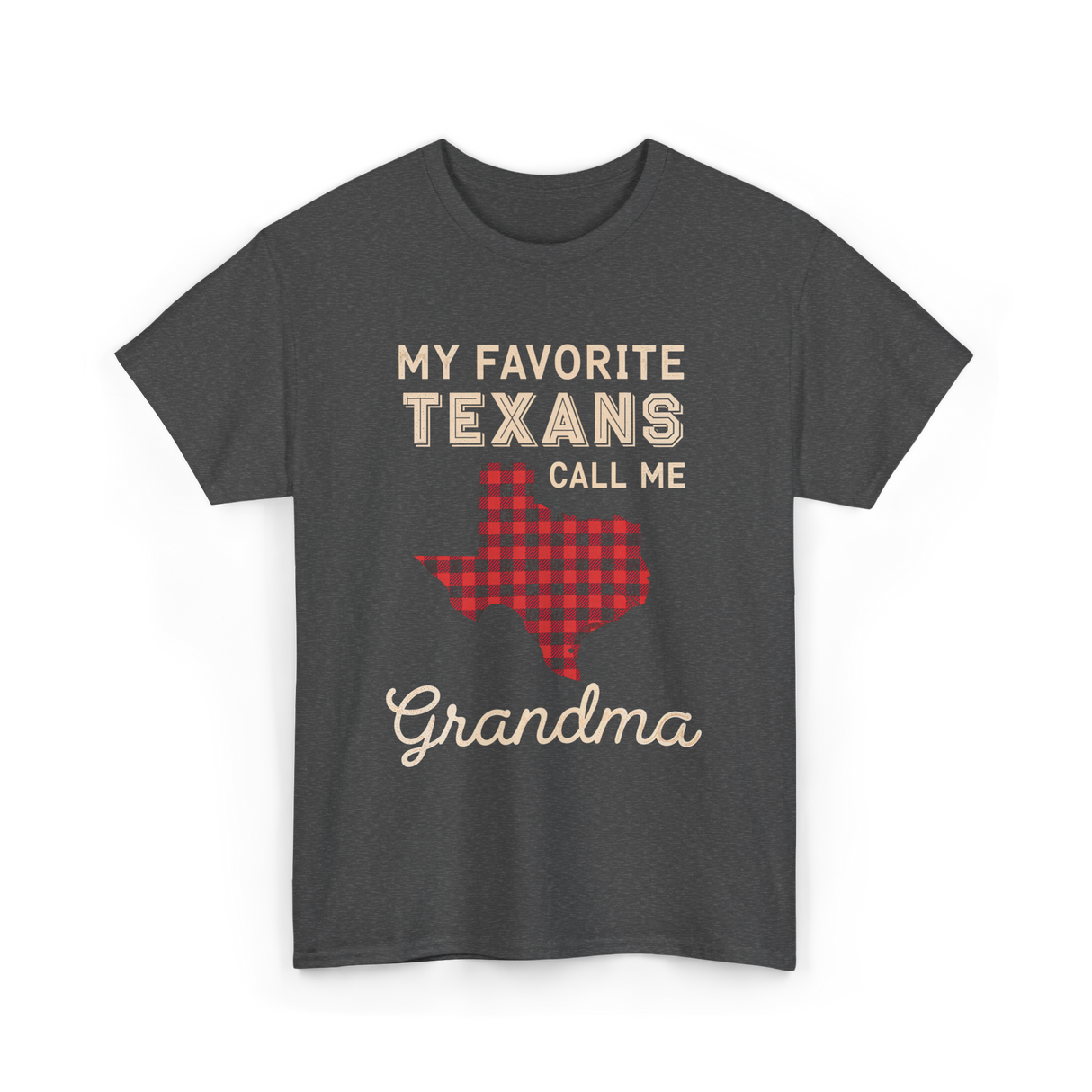 My Favorite Texans Grandma Gift T-Shirt - Dark Heather