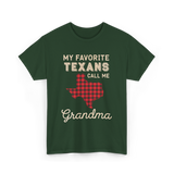 My Favorite Texans Grandma Gift T-Shirt - Forest Green