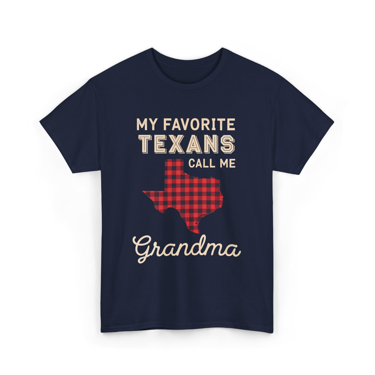 My Favorite Texans Grandma Gift T-Shirt - Navy