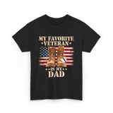 My Favorite Veteran Dad T-Shirt - Black