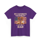 My Favorite Veteran Dad T-Shirt - Purple