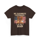 My Favorite Veteran Dad T-Shirt - Dark Chocolate