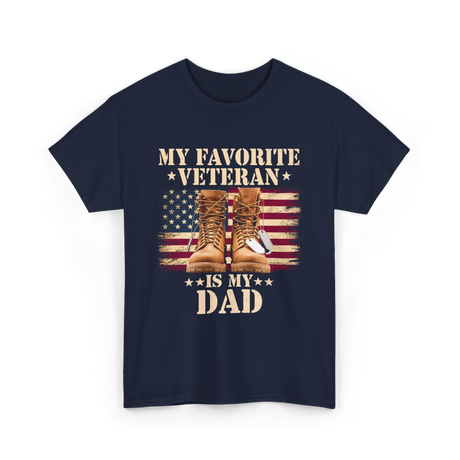 My Favorite Veteran Dad T-Shirt - Navy