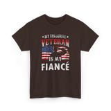 My Favourite Veteran Is My Fiancé Veteran T-Shirt - Dark Chocolate