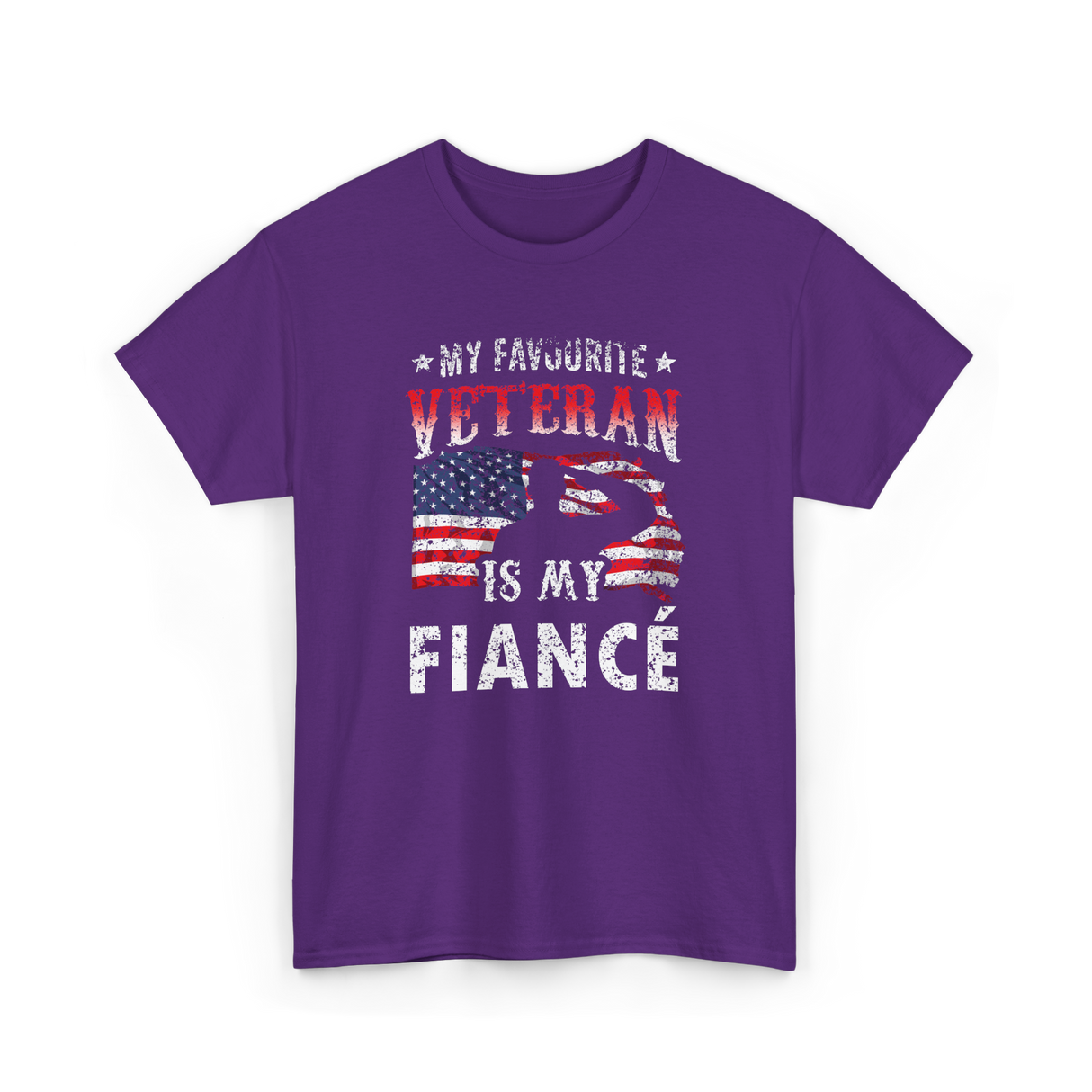 My Favourite Veteran Is My Fiancé Veteran T-Shirt - Purple