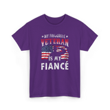 My Favourite Veteran Is My Fiancé Veteran T-Shirt - Purple