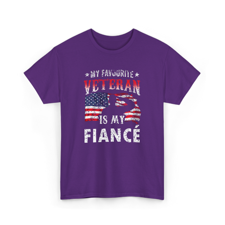 My Favourite Veteran Is My Fiancé Veteran T-Shirt - Purple