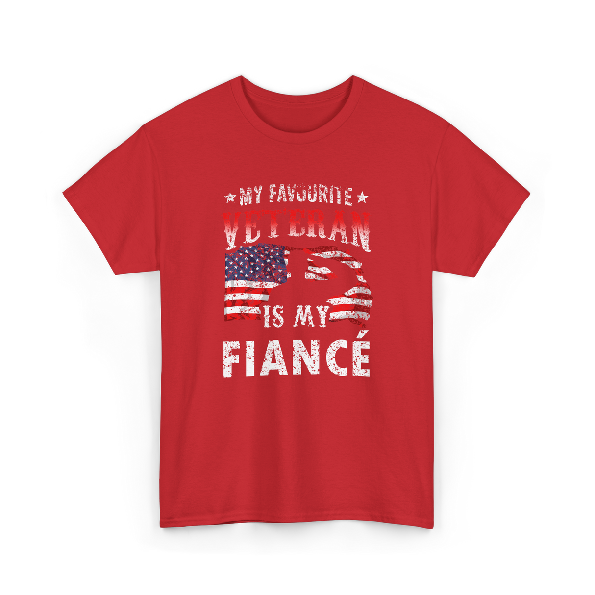 My Favourite Veteran Is My Fiancé Veteran T-Shirt - Red