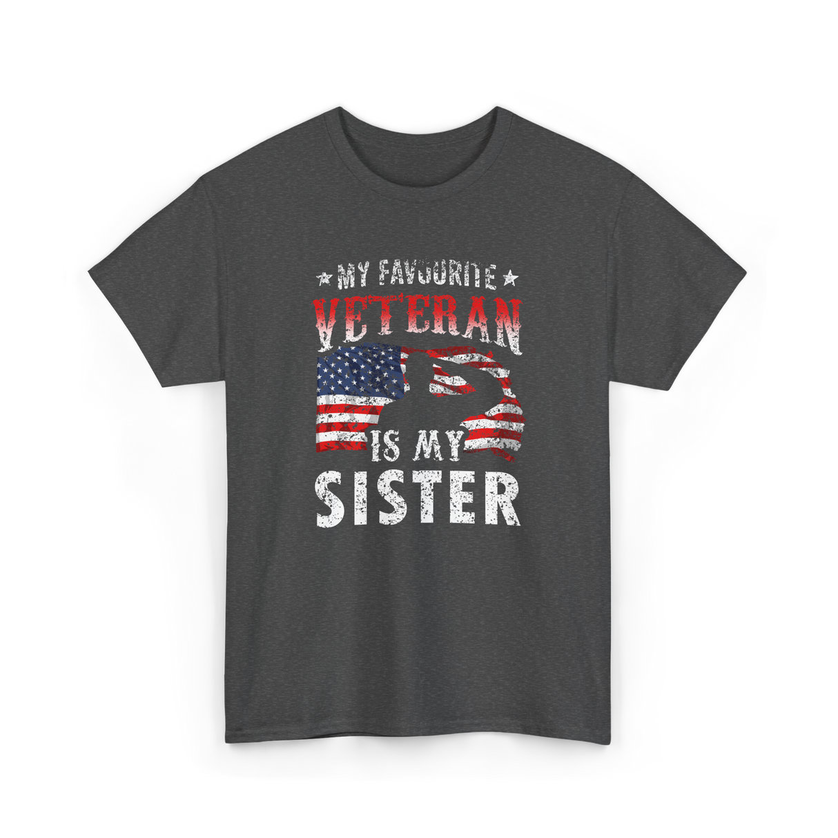 My Favourite Veteran Sister Veterans T-Shirt - Dark Heather