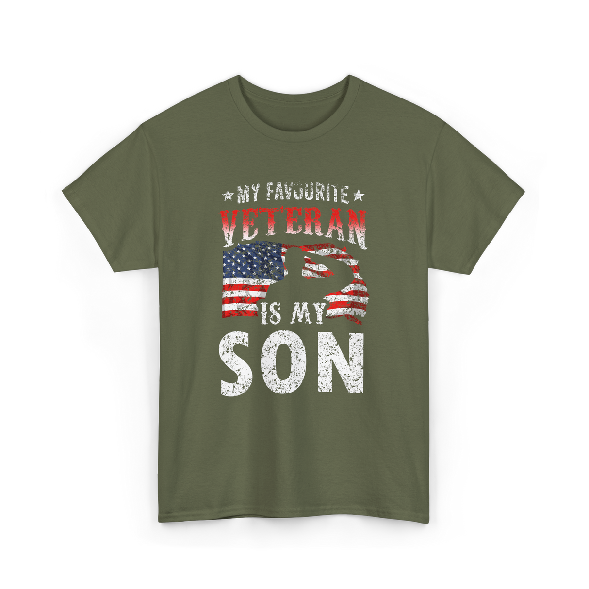 My Favourite Veteran T-Shirt - Military Green