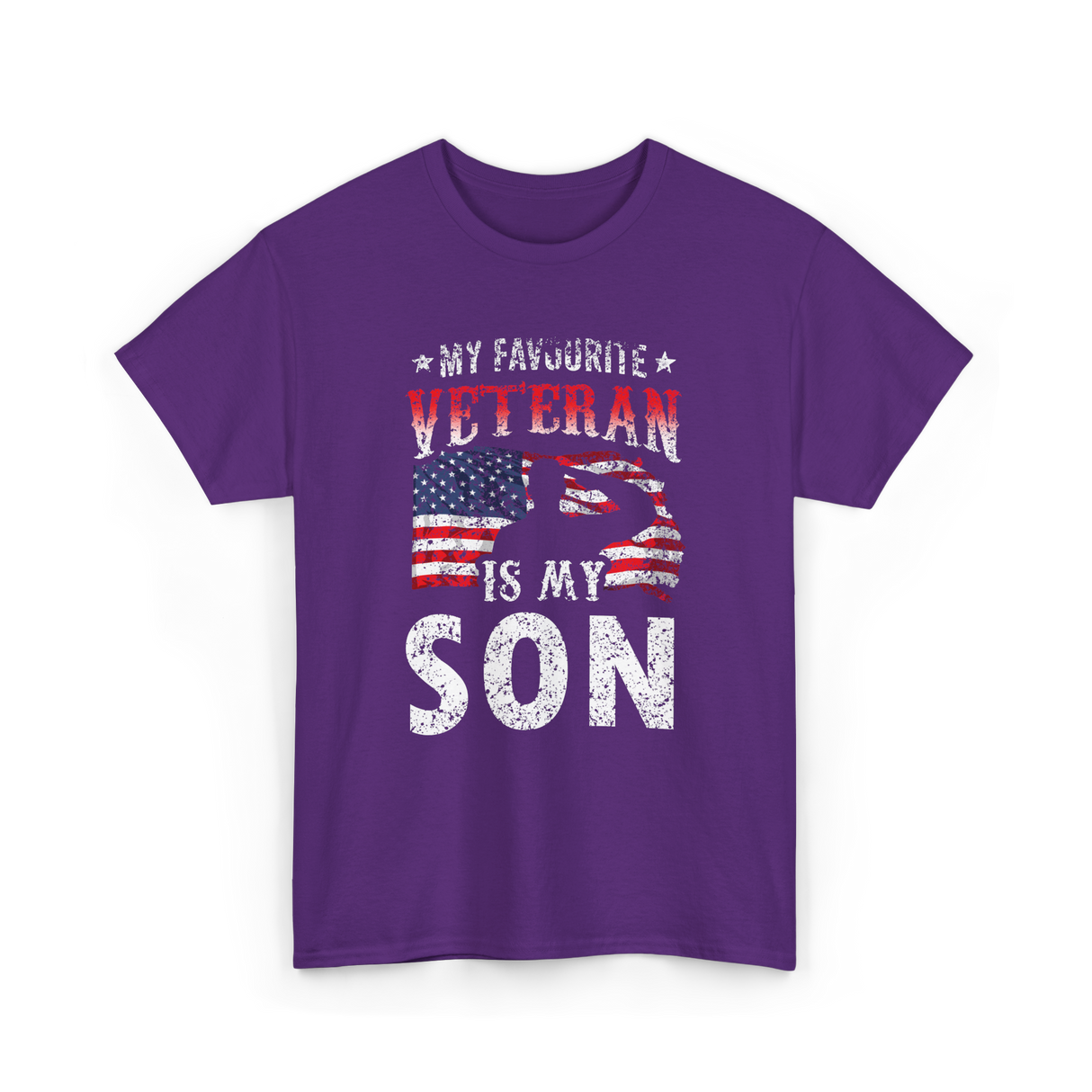 My Favourite Veteran T-Shirt - Purple