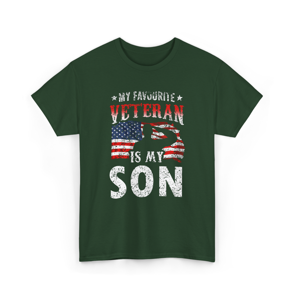 My Favourite Veteran T-Shirt - Forest Green