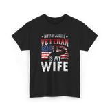 My Favourite Veteran Wife Veterans T-Shirt - Black