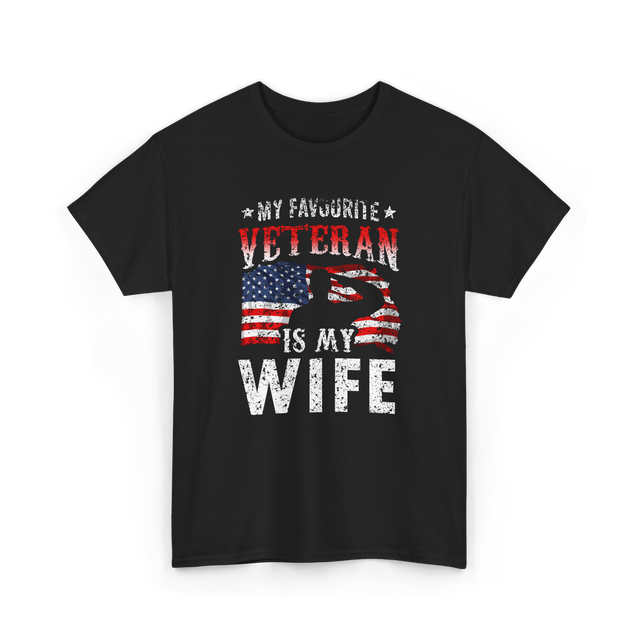 My Favourite Veteran Wife Veterans T-Shirt - Black