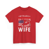 My Favourite Veteran Wife Veterans T-Shirt - Red