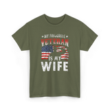 My Favourite Veteran Wife Veterans T-Shirt - Military Green