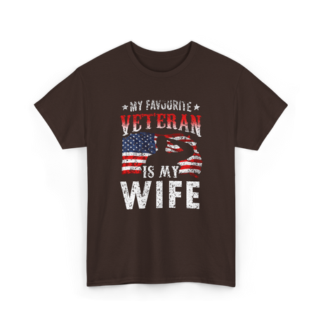 My Favourite Veteran Wife Veterans T-Shirt - Dark Chocolate