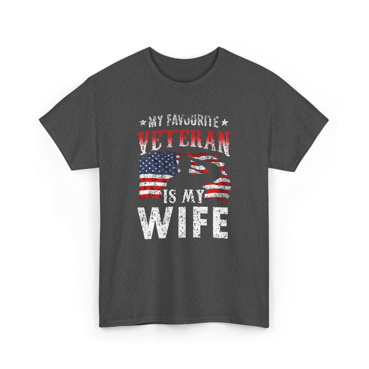 My Favourite Veteran Wife Veterans T-Shirt - Dark Heather