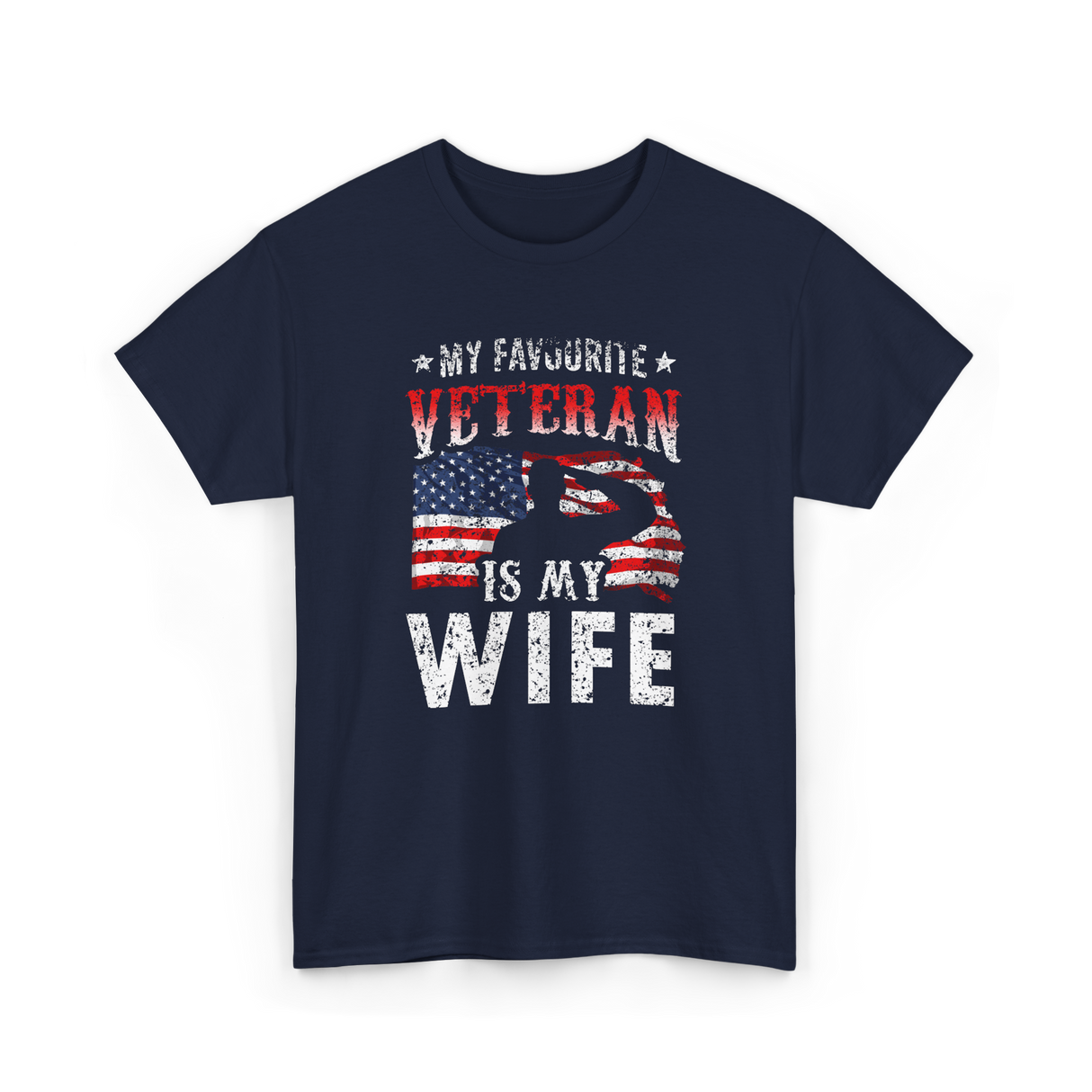 My Favourite Veteran Wife Veterans T-Shirt - Navy