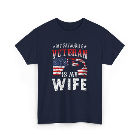 My Favourite Veteran Wife Veterans T-Shirt - Navy