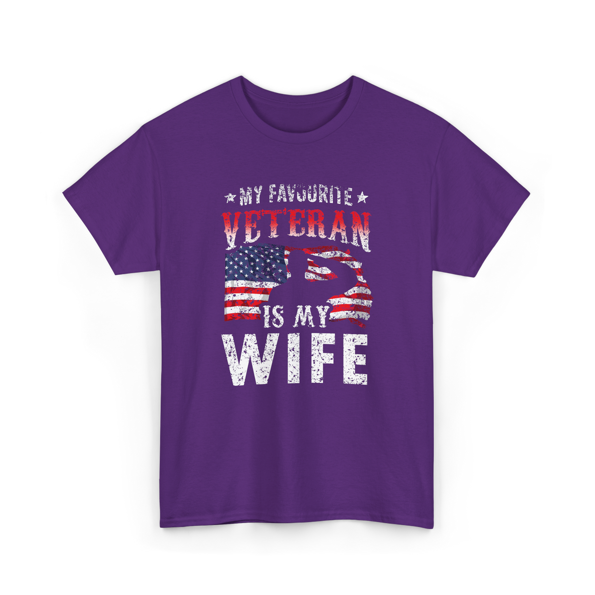 My Favourite Veteran Wife Veterans T-Shirt - Purple