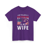 My Favourite Veteran Wife Veterans T-Shirt - Purple