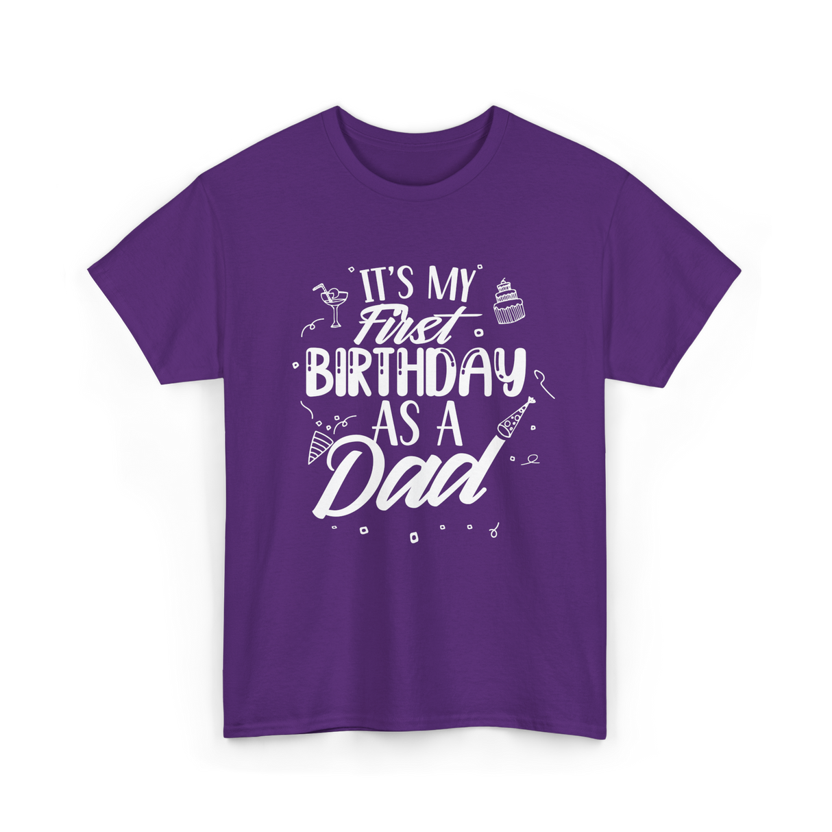 My First Birthday Dad Party T-Shirt - Purple