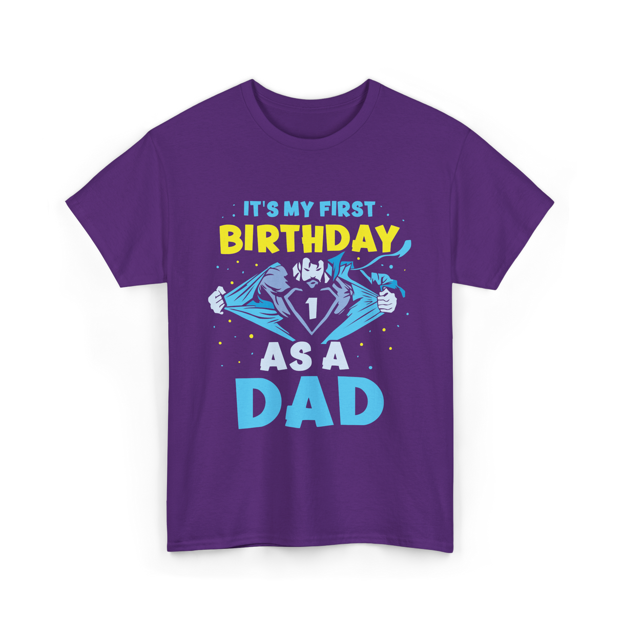 My First Birthday Dad T-Shirt - Purple