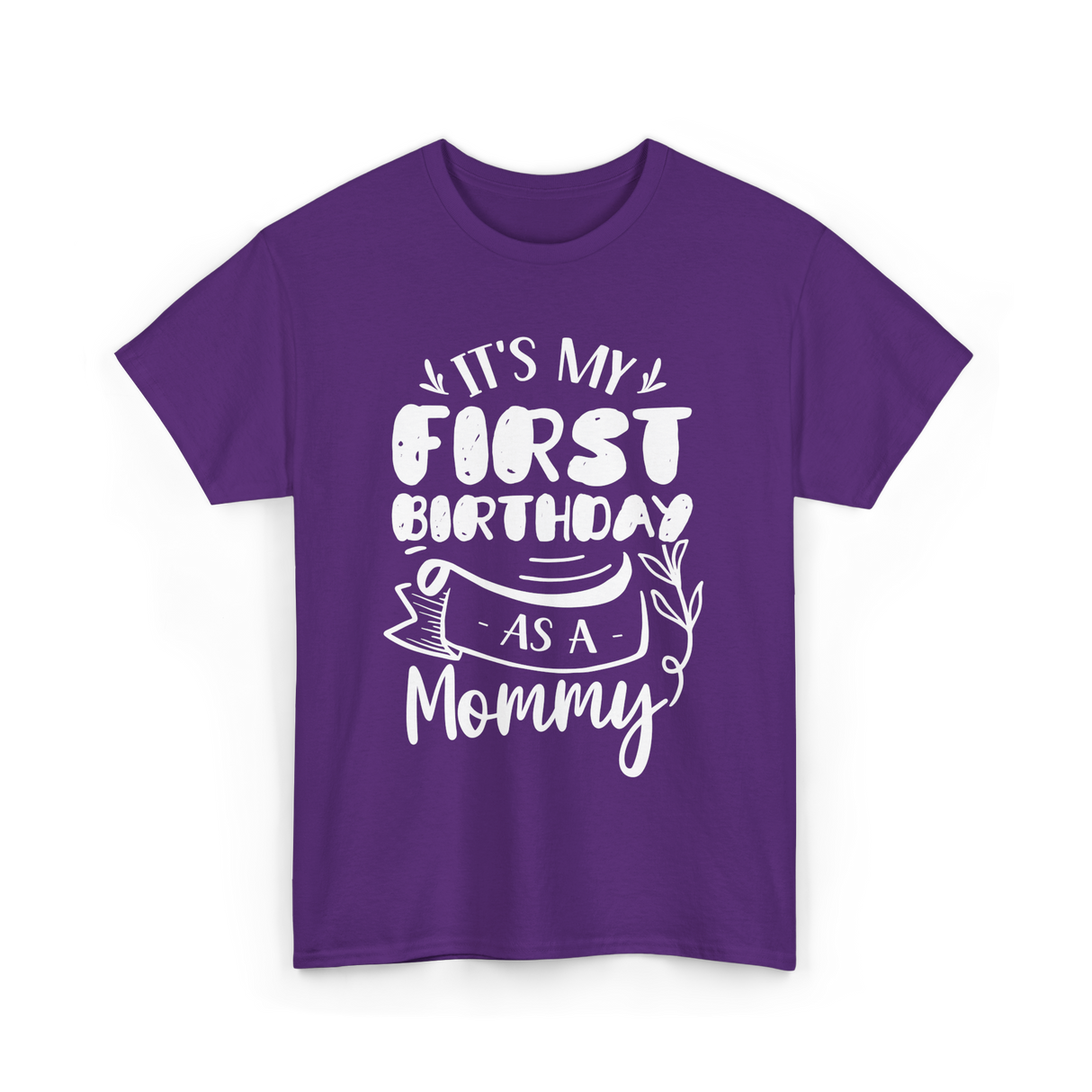 My First Birthday Mommy Celebration T-Shirt - Purple