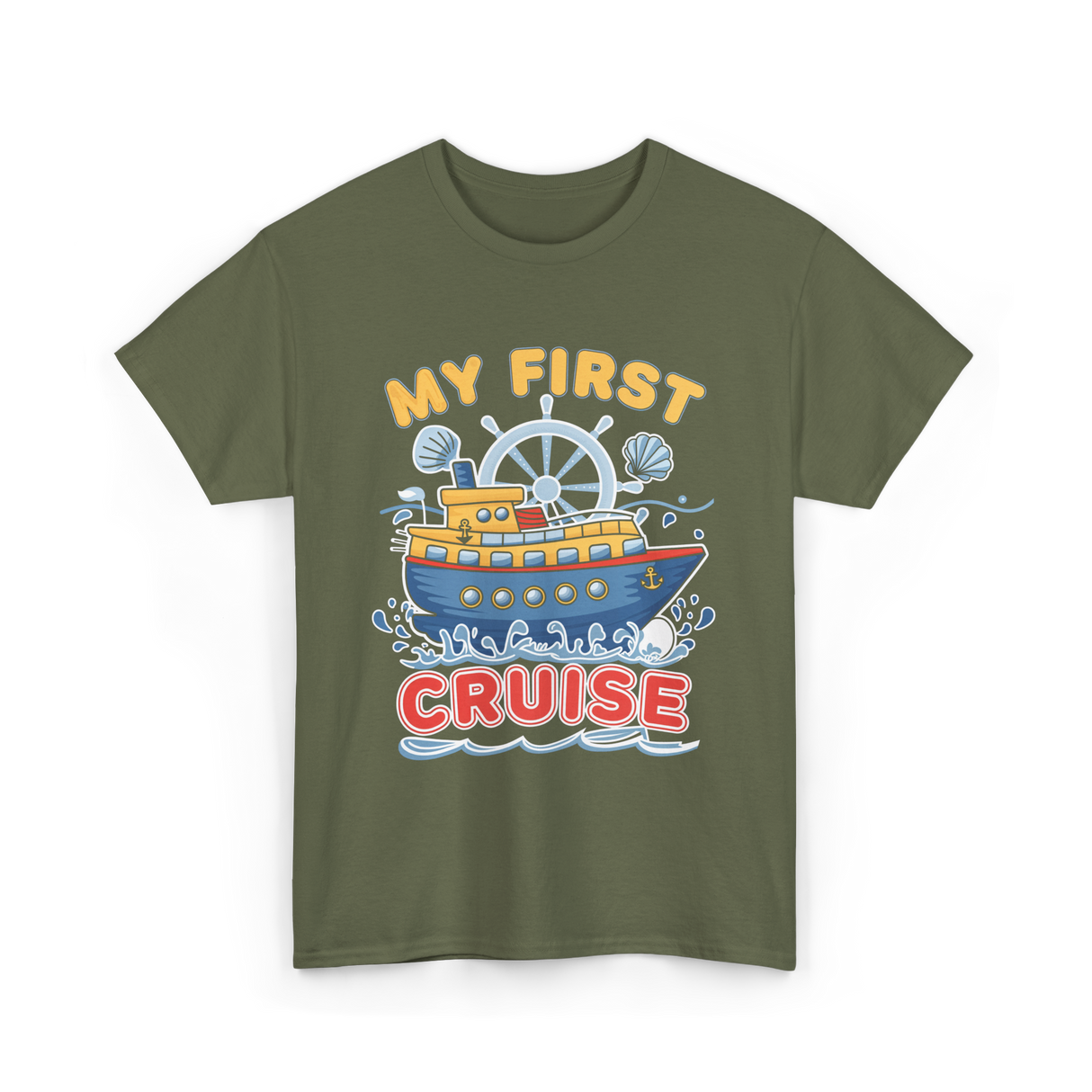 My First Cruise Kids Adventure T-Shirt - Military Green