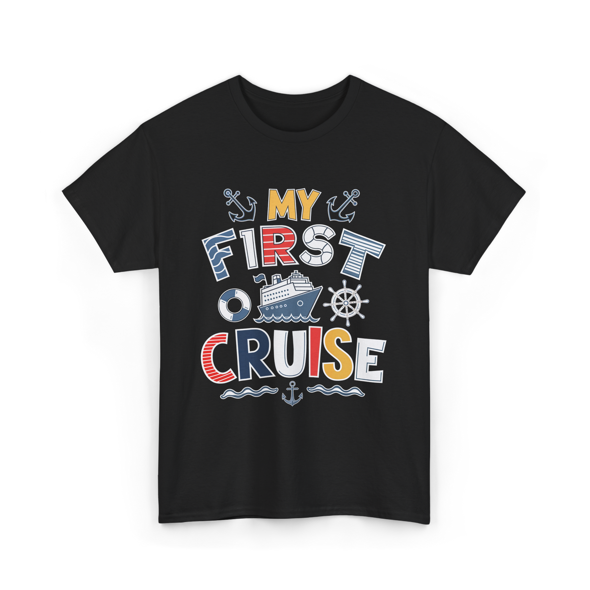 My First Cruise Travel Adventure T-Shirt - Black