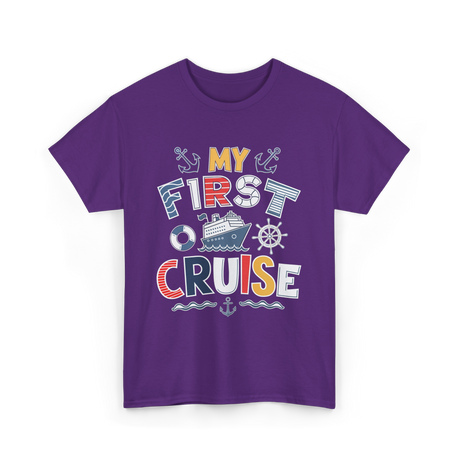 My First Cruise Travel Adventure T-Shirt - Purple