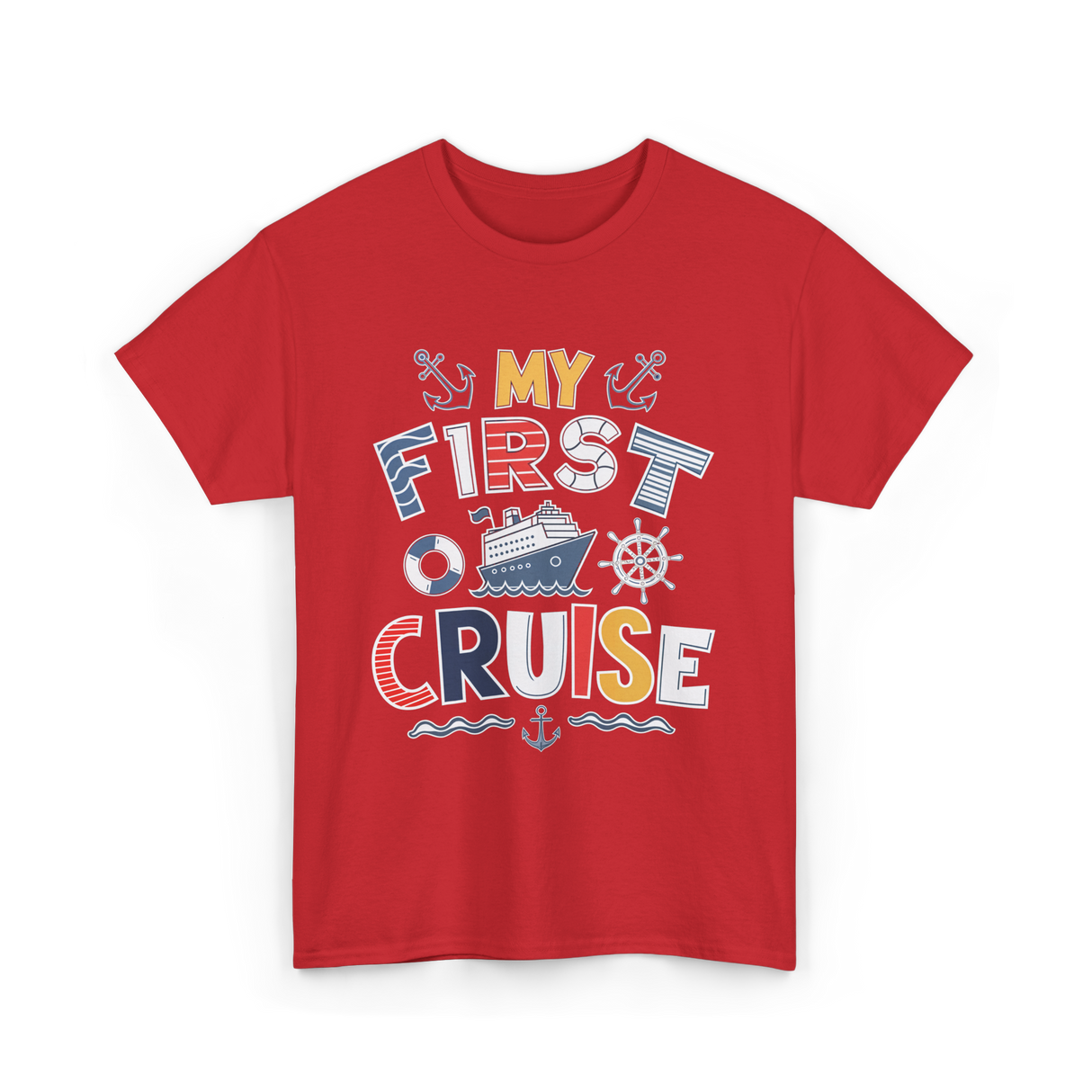 My First Cruise Travel Adventure T-Shirt - Red