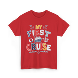 My First Cruise Travel Adventure T-Shirt - Red