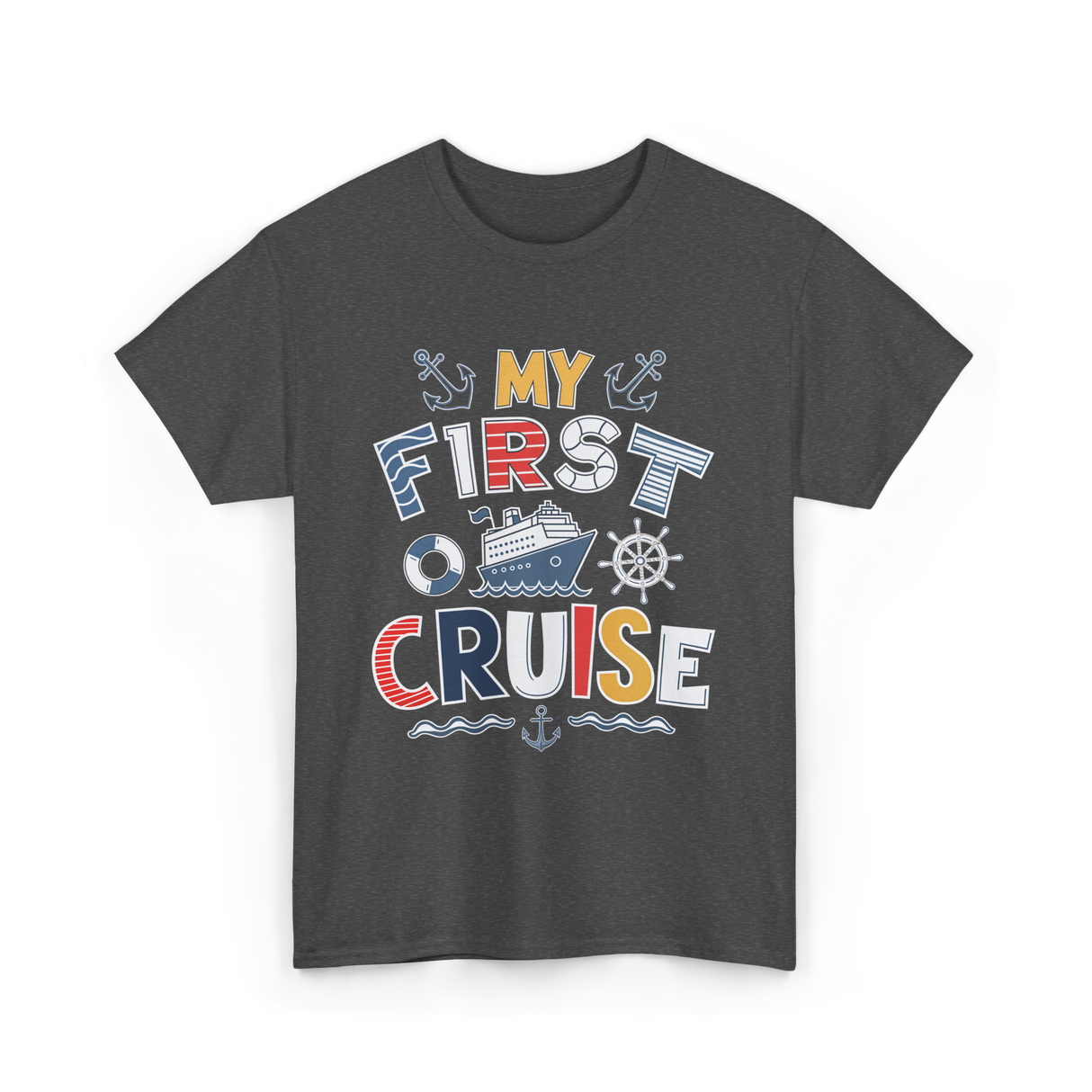 My First Cruise Travel Adventure T-Shirt - Dark Heather