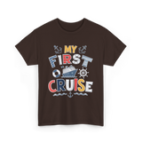 My First Cruise Travel Adventure T-Shirt - Dark Chocolate