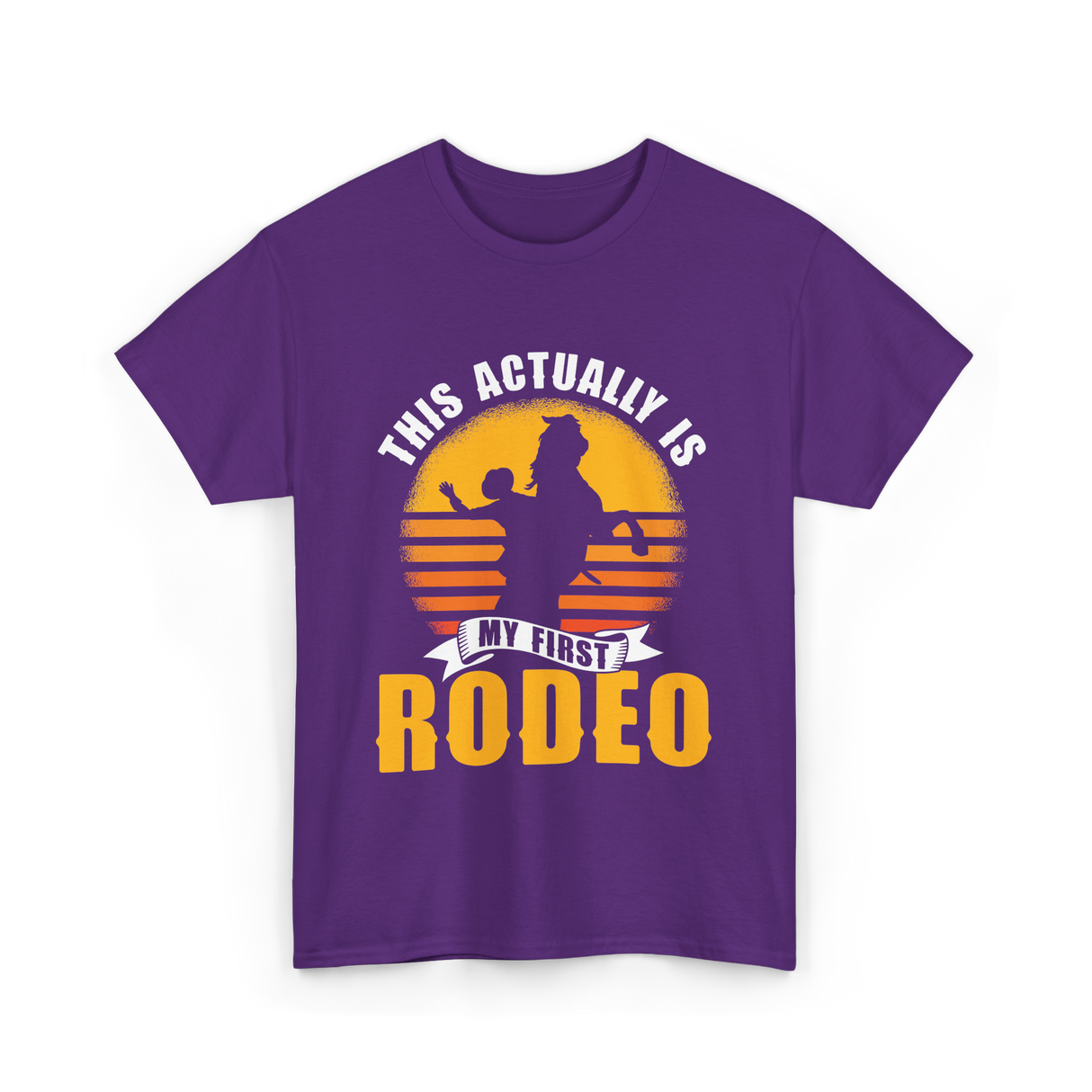 My First Rodeo Rodeo Cowboy T-Shirt - Purple